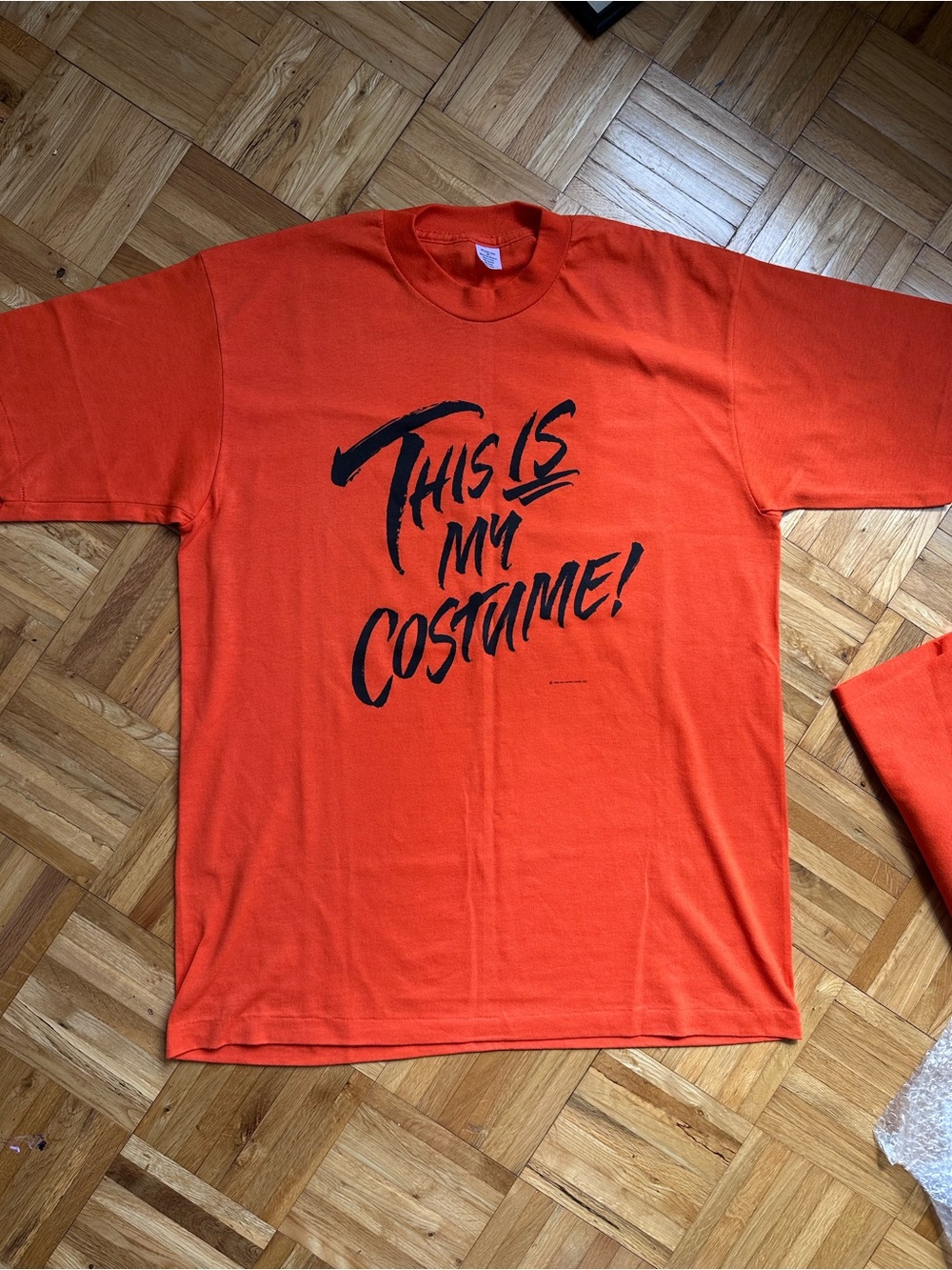 Vintage 1989 Hallmark Halloween This Is My Costume T-Shirt XL NOS